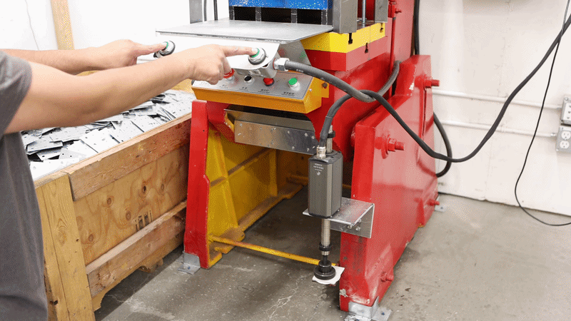 Electric linear motor retrofit. Automating punch press machine