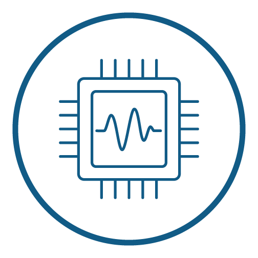 Icon depicting a sine wave on a screen to illustrate sub-millisecond respond for the ORCA-EIP Icon depicting a sine wave on a screen to illustrate sub-millisecond respond for the ORCA-EIP