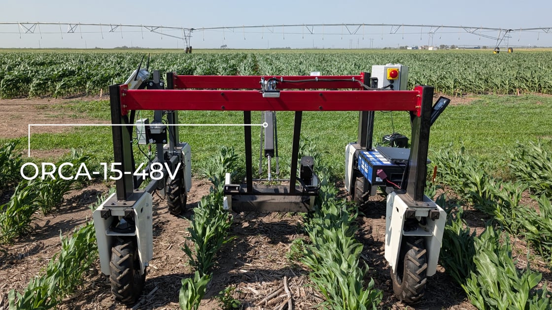 ORCA-15-48V Integrated in the See-N-Till robotic system