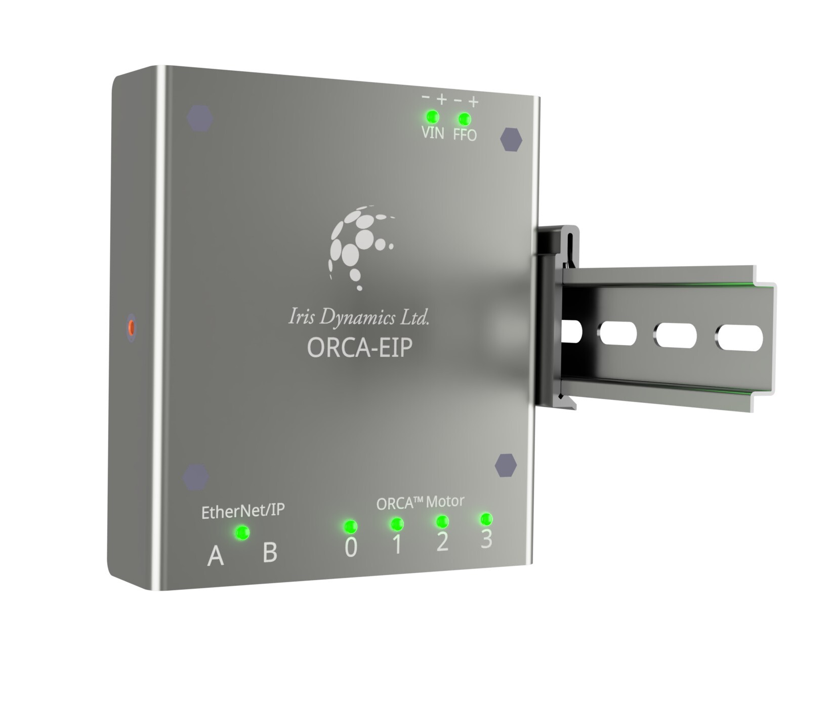 A render showing Iris Dynamics ORCA-EIP EtherNet/IP protocol device