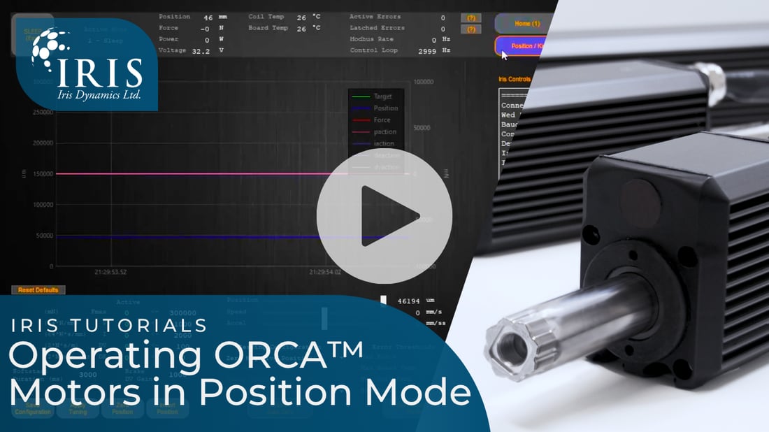 Iris Tutorials operating your smart linear motor in position mode