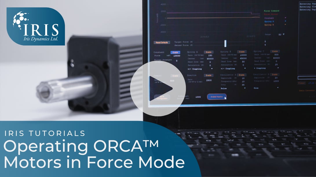 Operating your smart linear motor in force mode