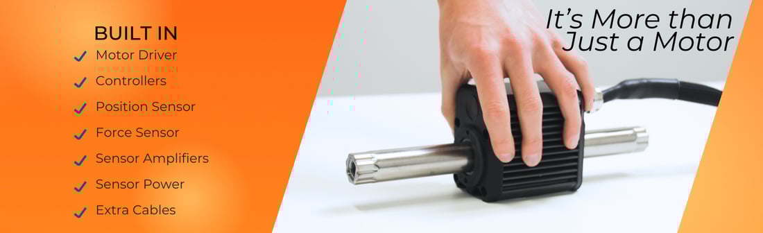 Fully integrated motors including drivers, controllers, sensors, and more