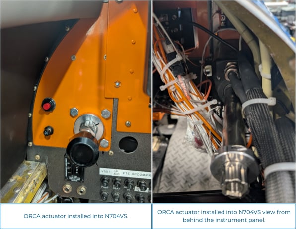 ORCA actuator installed into N704VS