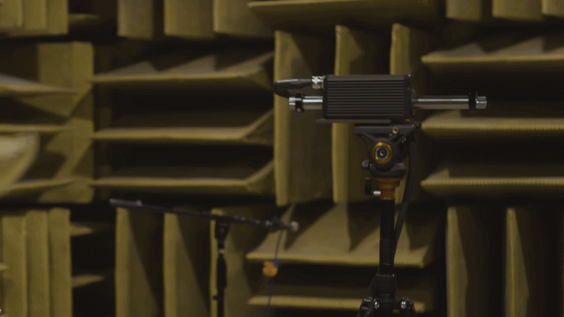 ORCA-6-24V smart linear motor in Orfield Laboratories' anechoic chamber