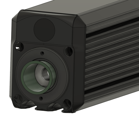 3D rendering of an ORCA motor housing with the shaft removed, showing how to change a bushing.
